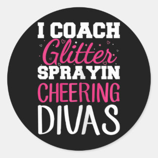 Adesivo Redondo Womens Cheer Coach Design For A Cheerleading Coach