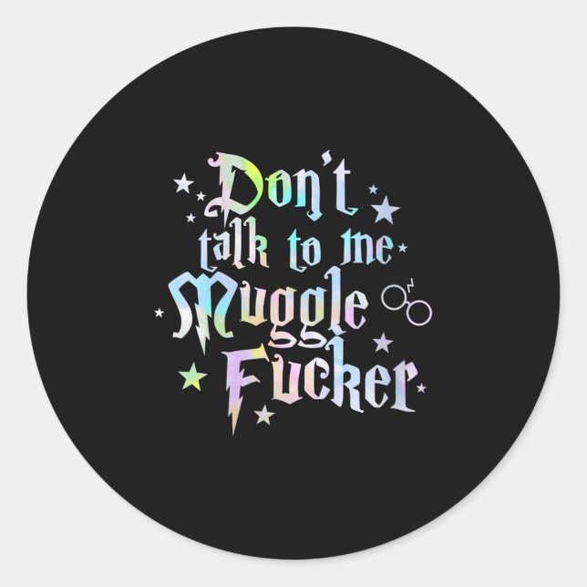 Adesivo Redondo Womens Don't Talk To Me Anti Social Humor Quote In (Frente)