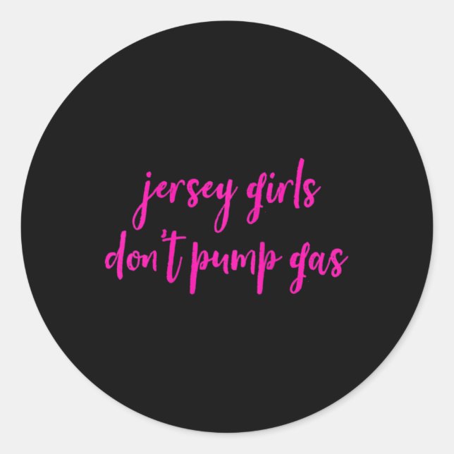 Adesivo Redondo Womens Funny New Jersey Women, Jersey Girls Don't  (Frente)