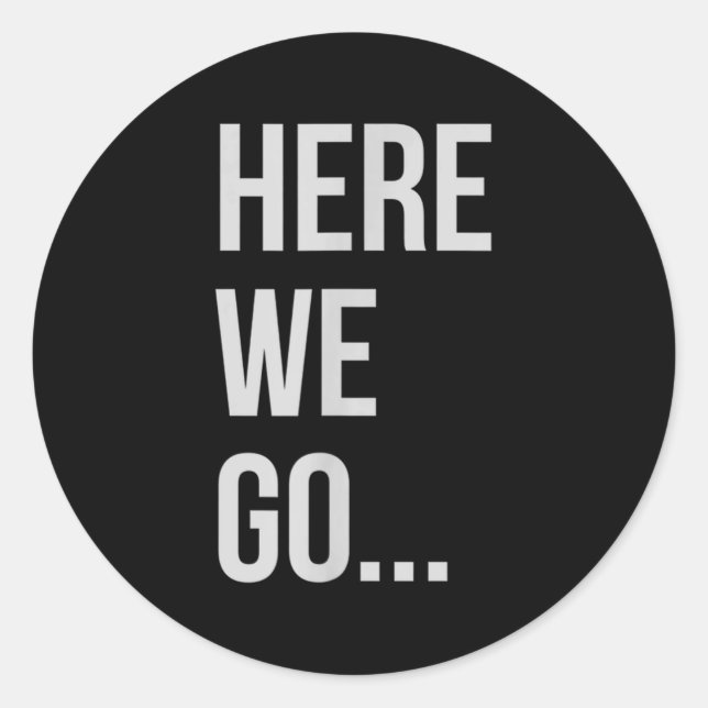 Adesivo Redondo Womens Here We Go Xl Heather Blue  (Frente)
