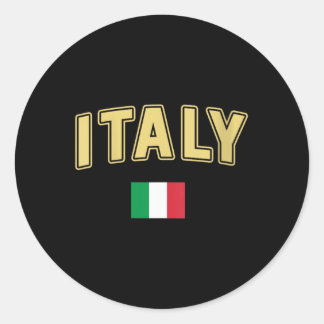 Adesivo Redondo Womens Itália Gift Flag Itália Vintage Italia