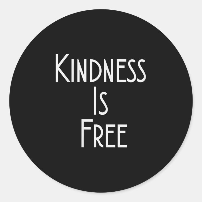 Adesivo Redondo Womens Kindness Is Shirt Motivation Insration V-ne (Frente)