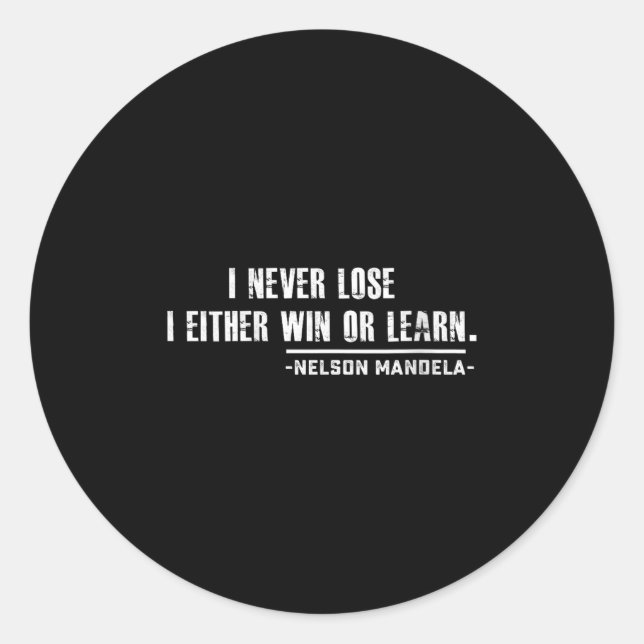 Adesivo Redondo Womens Nelson Mandela's Motivational Quote V-neck  (Frente)