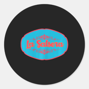 Adesivo Redondo Womens Salsa Dancer la Salsera"