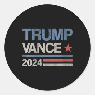 Adesivo Redondo Womens Trump Vance 2024 Presidente Trump Supporter