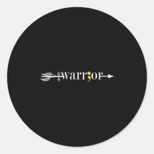 Adesivo Redondo Womens Warrior Semicolon May Mental Health Awarene