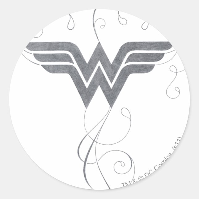 Adesivo Redondo Wonder Woman | Beauty Bliss Logo (Frente)