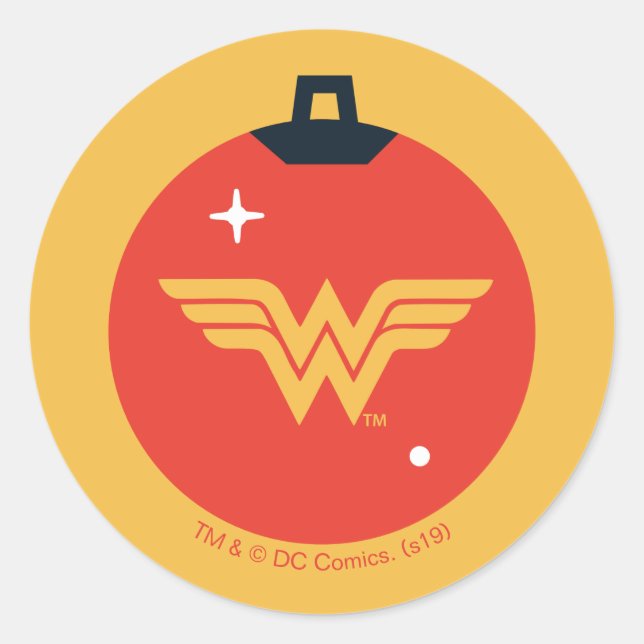 Adesivo Redondo Wonder Wonder Holiday Bauble (Frente)
