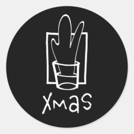 Adesivo Redondo Wonderful Xmas Shot Glass