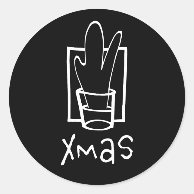 Adesivo Redondo Wonderful Xmas Shot Glass (Frente)