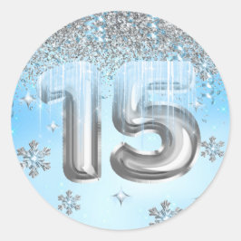 Adesivo Redondo Wonderland Balloons Quinceanera