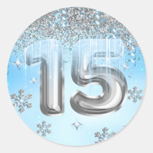 Adesivo Redondo Wonderland Balloons Quinceanera