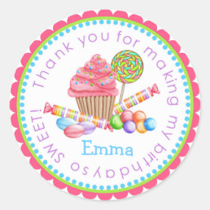 Adesivo Redondo Wonderland Sweet Shoppe Stickers