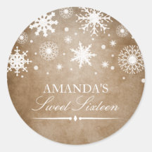 Wonderland Winter Sweet 16 Sticker