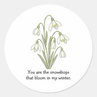Adesivo Redondo Wonky Zoo Lovely Snowdrops Sticker