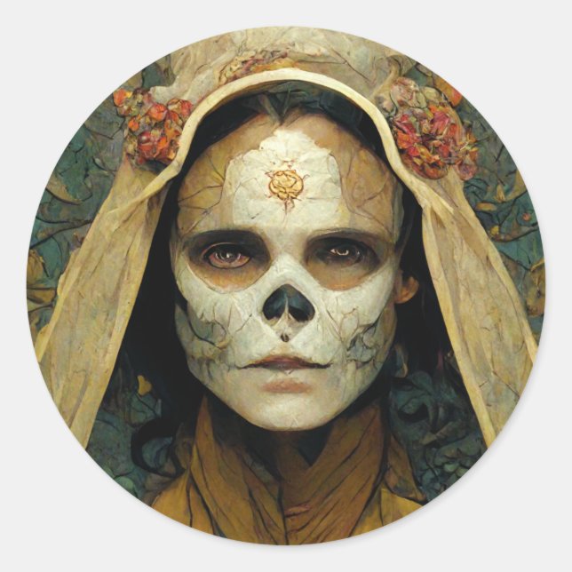 Adesivo Redondo Wood Witch 1 Fantasy (Frente)