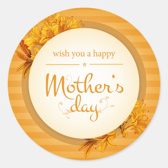 Adesivo Redondo Wooden Botanical (Frente)