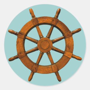 Adesivo Redondo Wooden ships Helm