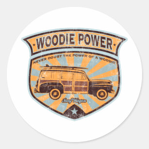 Adesivo Redondo Woodie Wagon