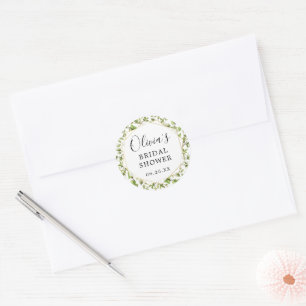 Adesivo Redondo Woodland Greenery Envelope Favor