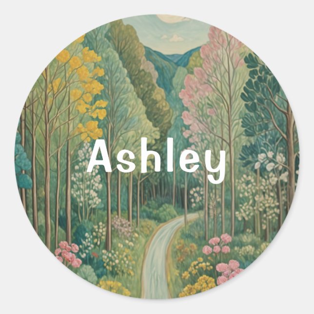 Adesivo Redondo Woodland Journey (Frente)