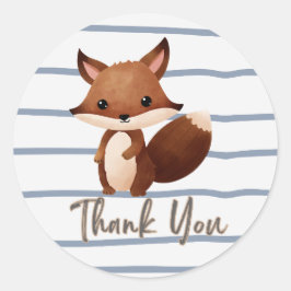 Adesivo Redondo Woodland/Squirrel Obrigado Sticker
