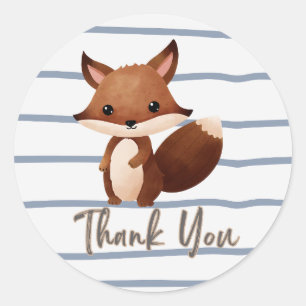 Adesivo Redondo Woodland/Squirrel Obrigado Sticker