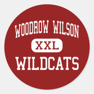 Adesivo Redondo Woodrow Wilson - Wildcats - High - Dallas Texas