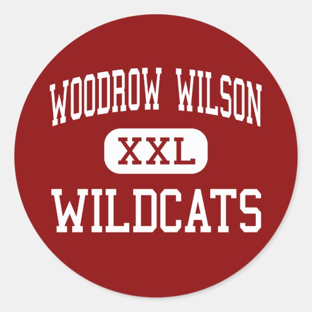 Adesivo Redondo Woodrow Wilson - Wildcats - High - Dallas Texas (Frente)