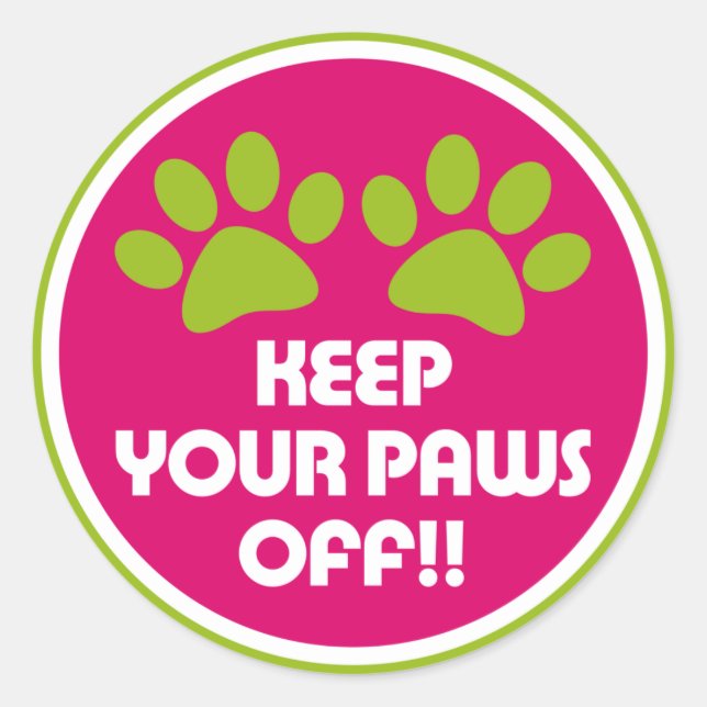 Adesivo Redondo Woof Sticker (Frente)