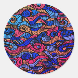 Adesivo Redondo Wool Topped paisley