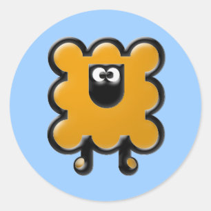 Adesivo Redondo woollie alaranjado
