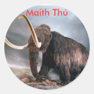 Adesivo Redondo Wooly Mammoth Maith Thú Recompensa