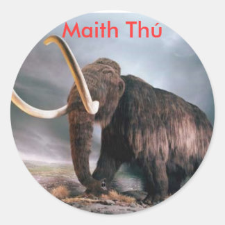 Adesivo Redondo Wooly Mammoth Maith Thú Recompensa