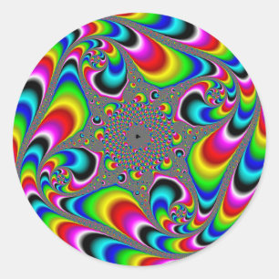 Adesivo Redondo Woooo Mandelbrot Fractal