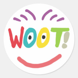 Adesivo Redondo Woot!