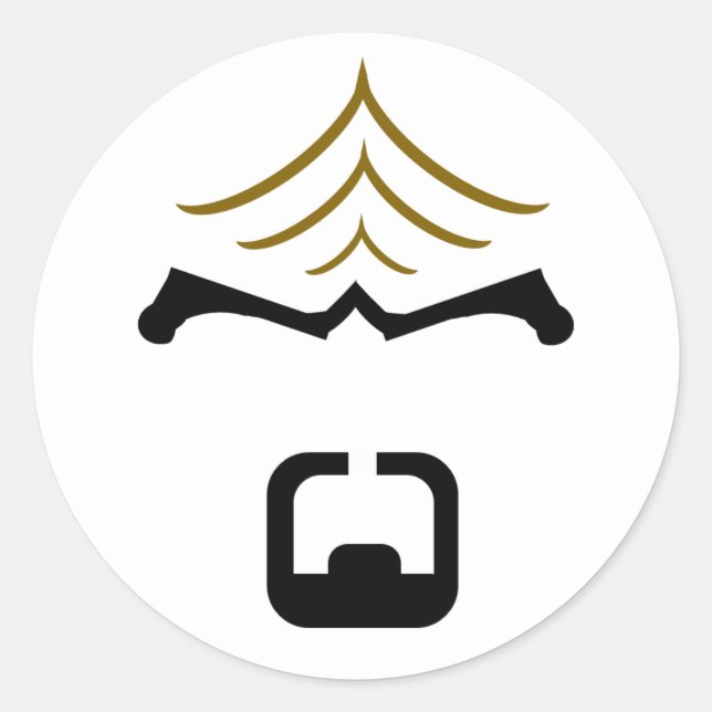 Adesivo Redondo Worf Sticker (Frente)