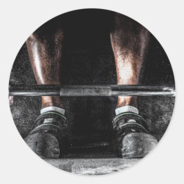 Adesivo Redondo Workout de Gym de Levantamento de Peso da malhação