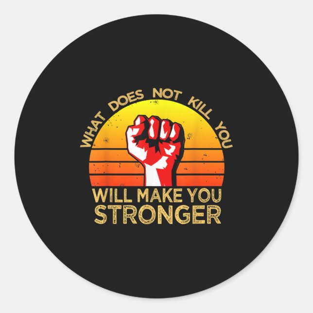 Adesivo Redondo Workout Insration Motivational Saying Men Women  (Frente)