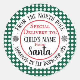 Adesivo Redondo Workshop de Natal Personalizado