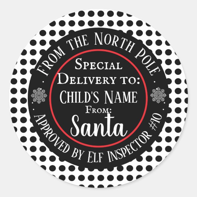 Adesivo Redondo Workshop de Natal Personalizado (Frente)