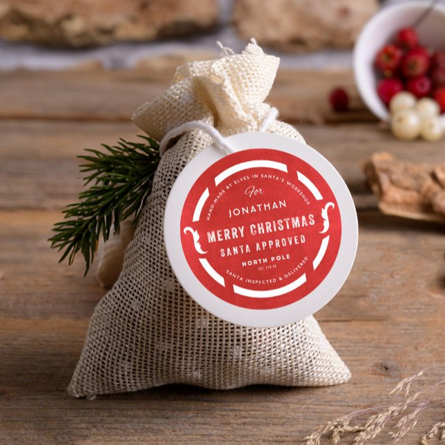 Adesivo Redondo Workshop sobre papais noeis Feliz Natal Polo Norte (Criador carregado)