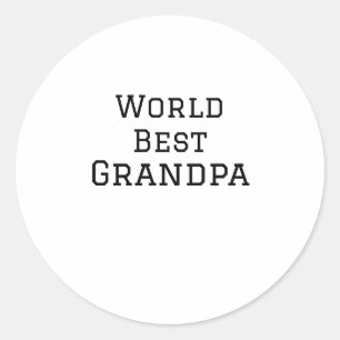 Adesivo Redondo World best Grandpa adiciona nome texto esportes te