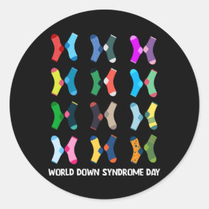 Adesivo Redondo World Down Syndrome Day Meias Wdsd