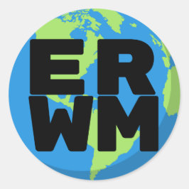 Adesivo Redondo World Missions Logo Stickers 