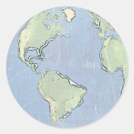 Adesivo Redondo World Sticker