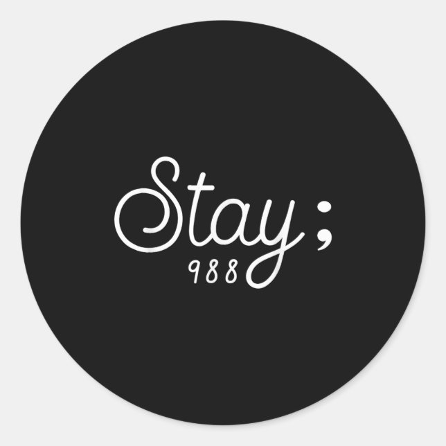 Adesivo Redondo World Suicide Prevention Awareness Day Men Women S (Frente)