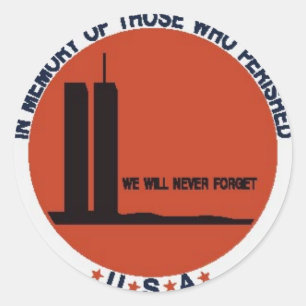ADESIVO REDONDO WORLD TRADE CENTER 9/11