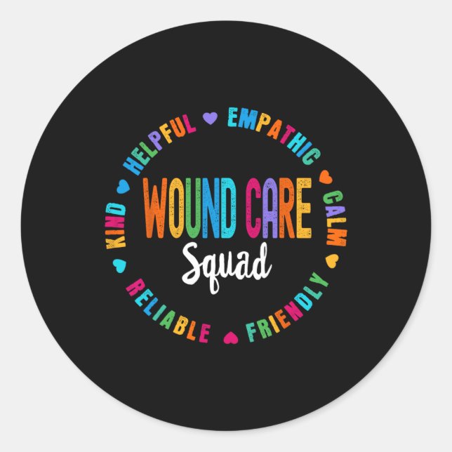 Adesivo Redondo Wound Care Nurse Squad Appreciation Sta (Frente)