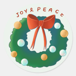 Adesivo Redondo Wreath Natal